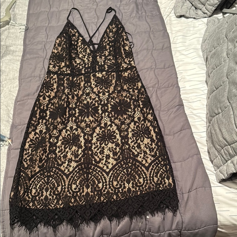 Elegant Black Lace Dress by WAYF